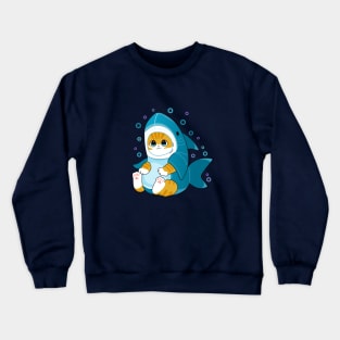 Cat in a shark costume Crewneck Sweatshirt